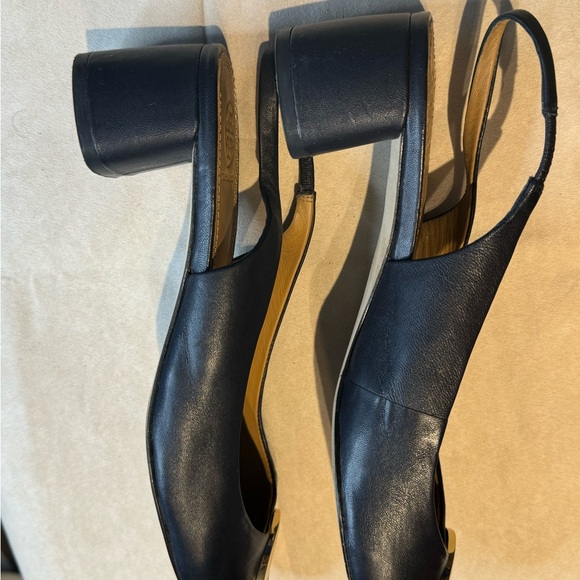 Tory Burch Caterina 4m Slingback- Nappa Leather. Color Perfect Navy. Style 37961 - Picture 6 of 13